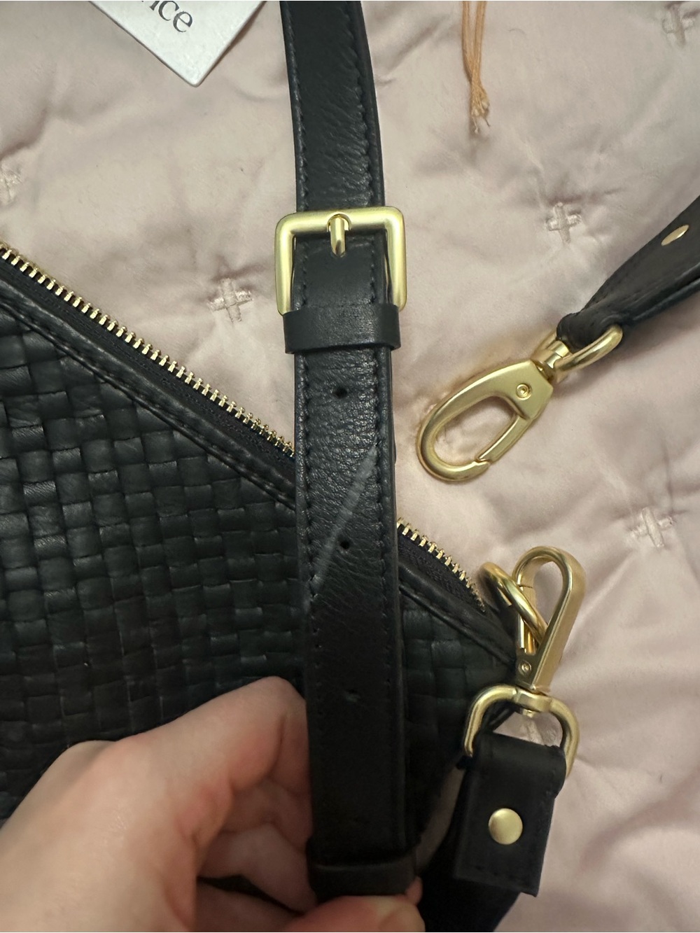 Quince Sloane Handwoven Mini Shoulder Bag - Picture 6 of 8